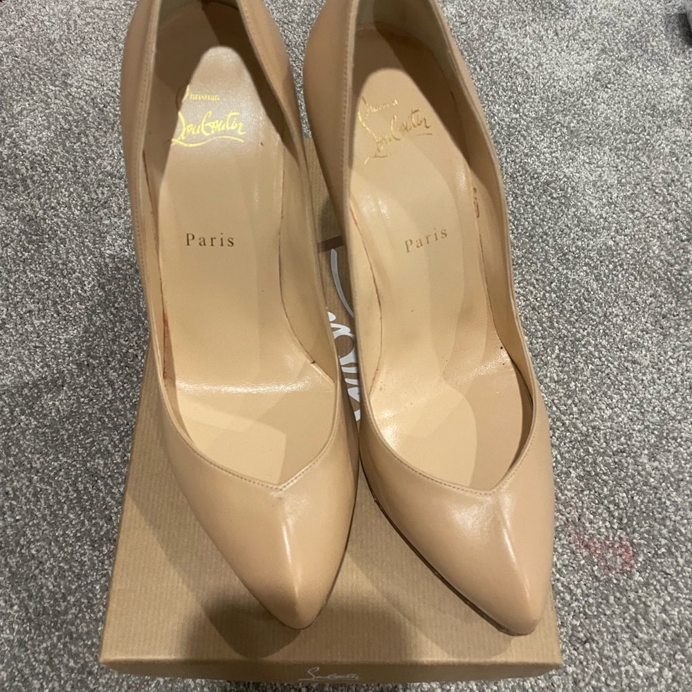 Christian Louboutin Nude Leather Heels